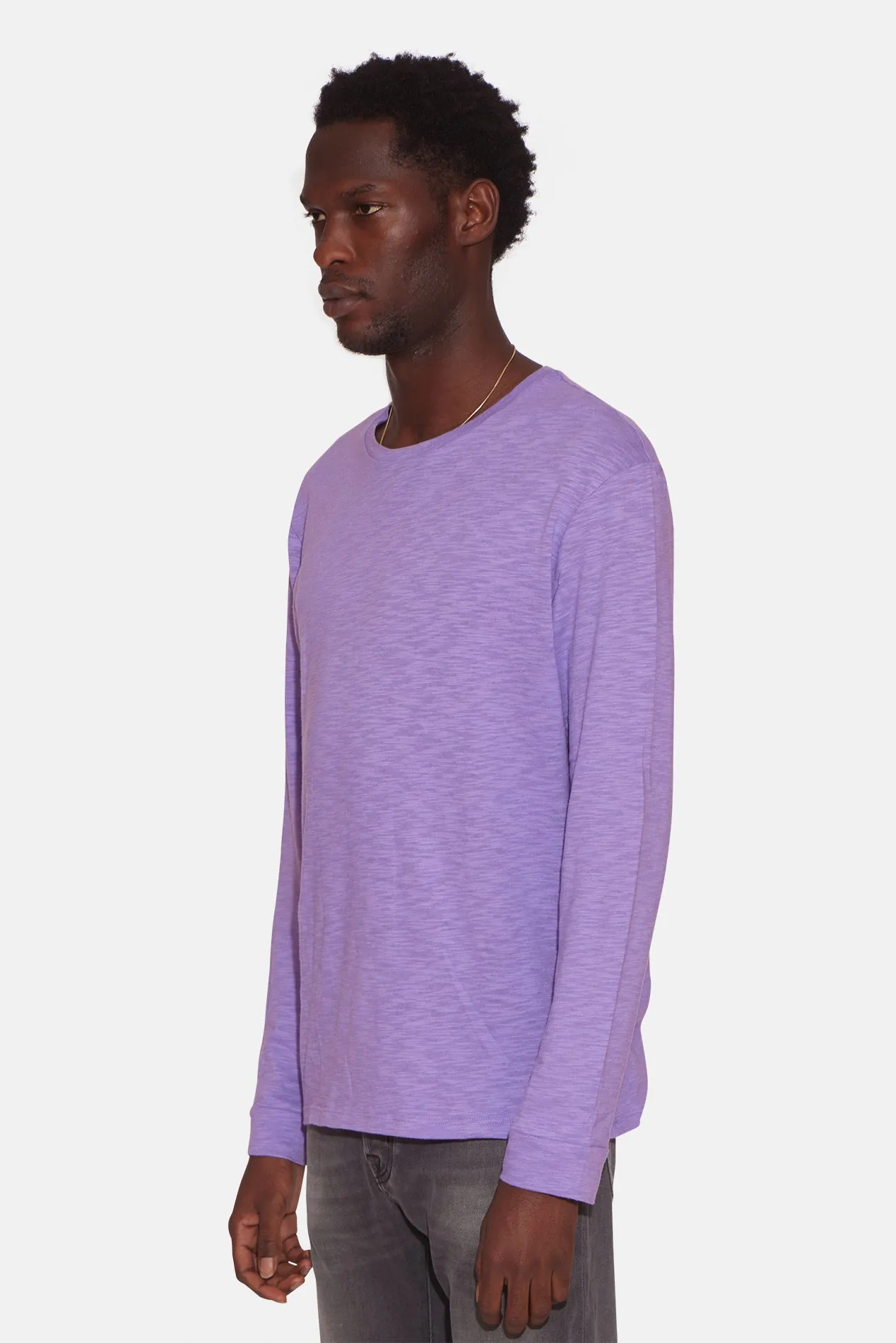 Slub Long Sleeve Tee Soft Purple sold by Blue & Cream product image thumbnail 2