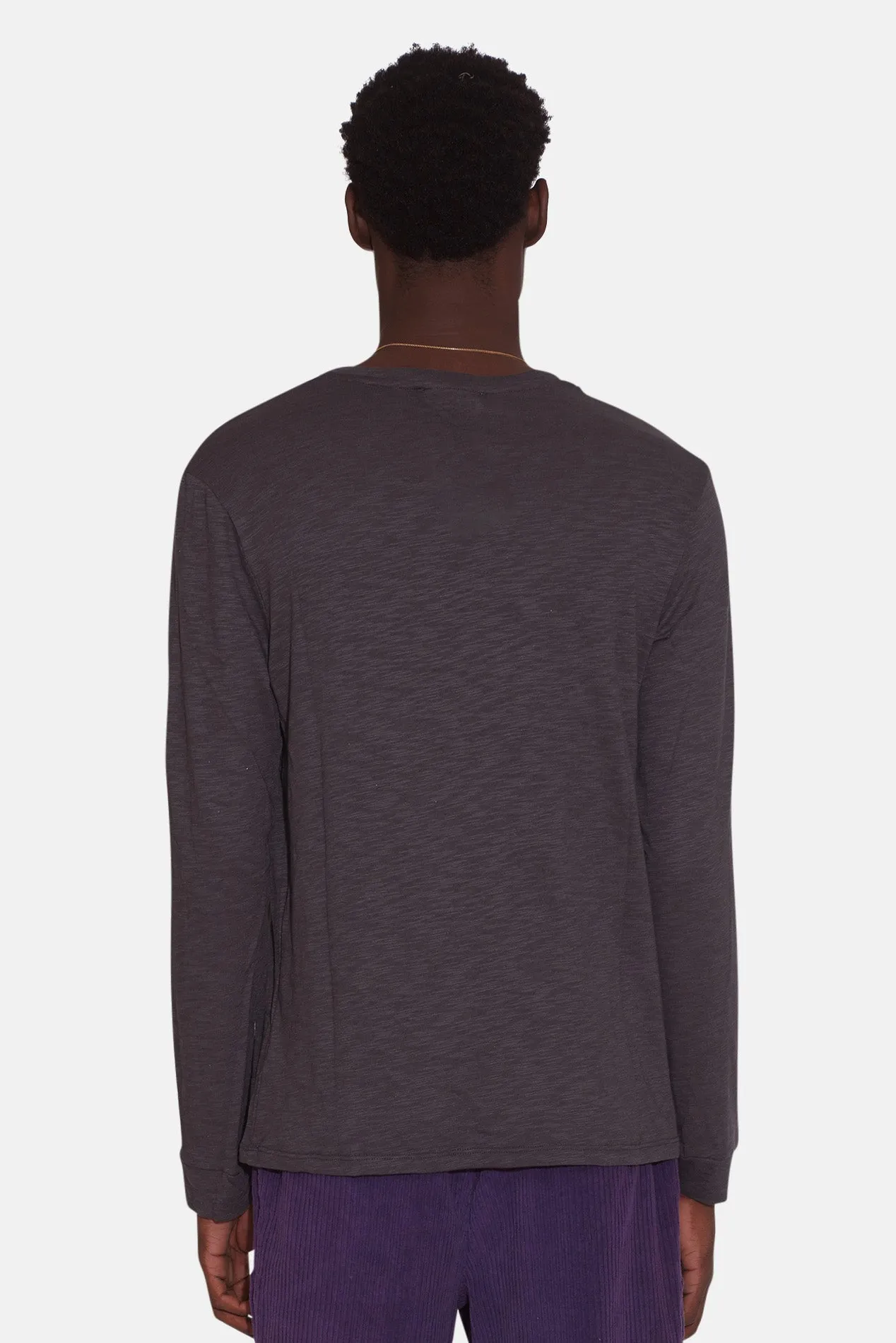 Slub Long Sleeve Tee Midnight sold by Blue & Cream product image thumbnail 3
