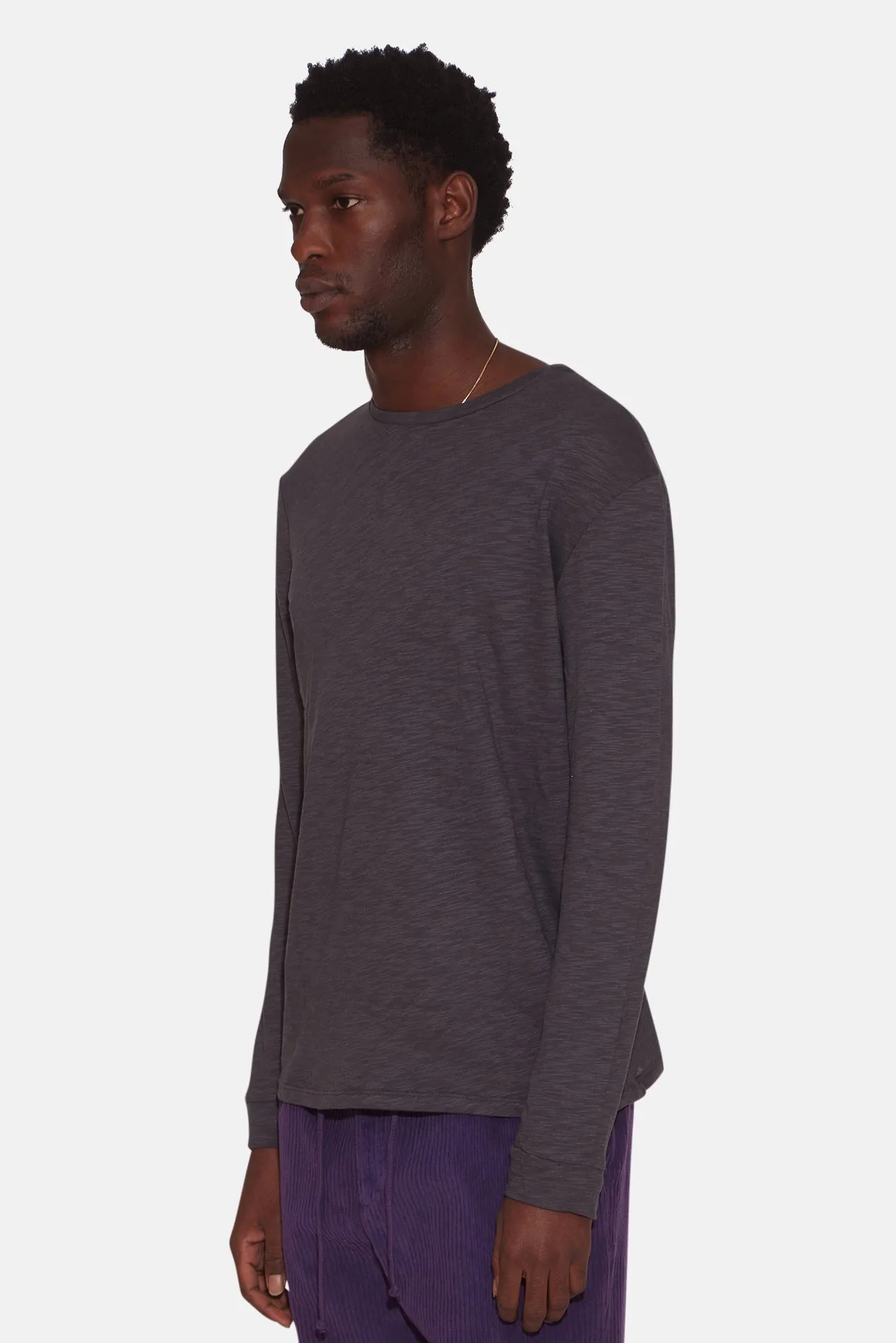 Slub Long Sleeve Tee Midnight sold by Blue & Cream product image thumbnail 2