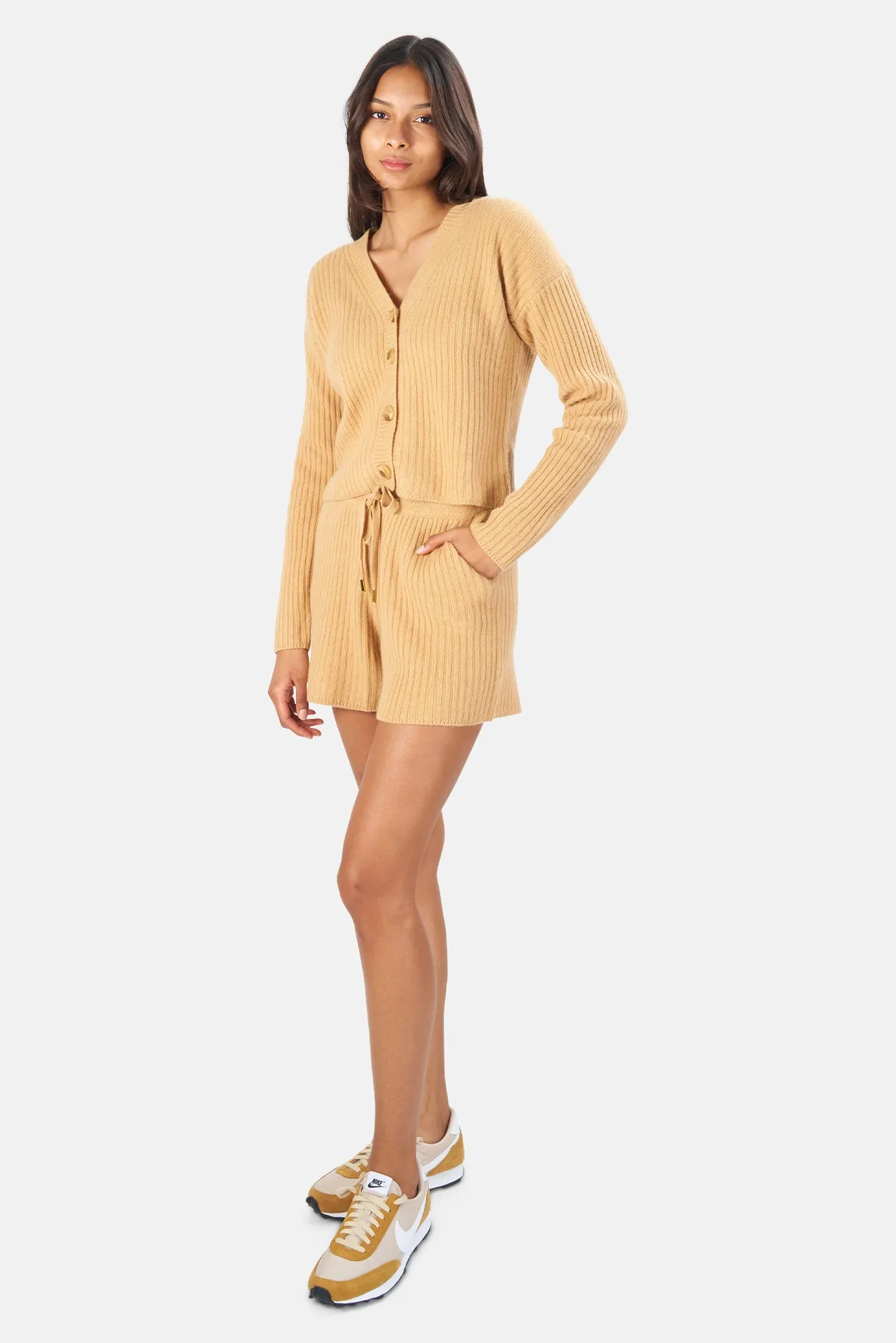 Penny Ribbed Cashmere Shorts Camel sold by Blue & Cream product image thumbnail 5