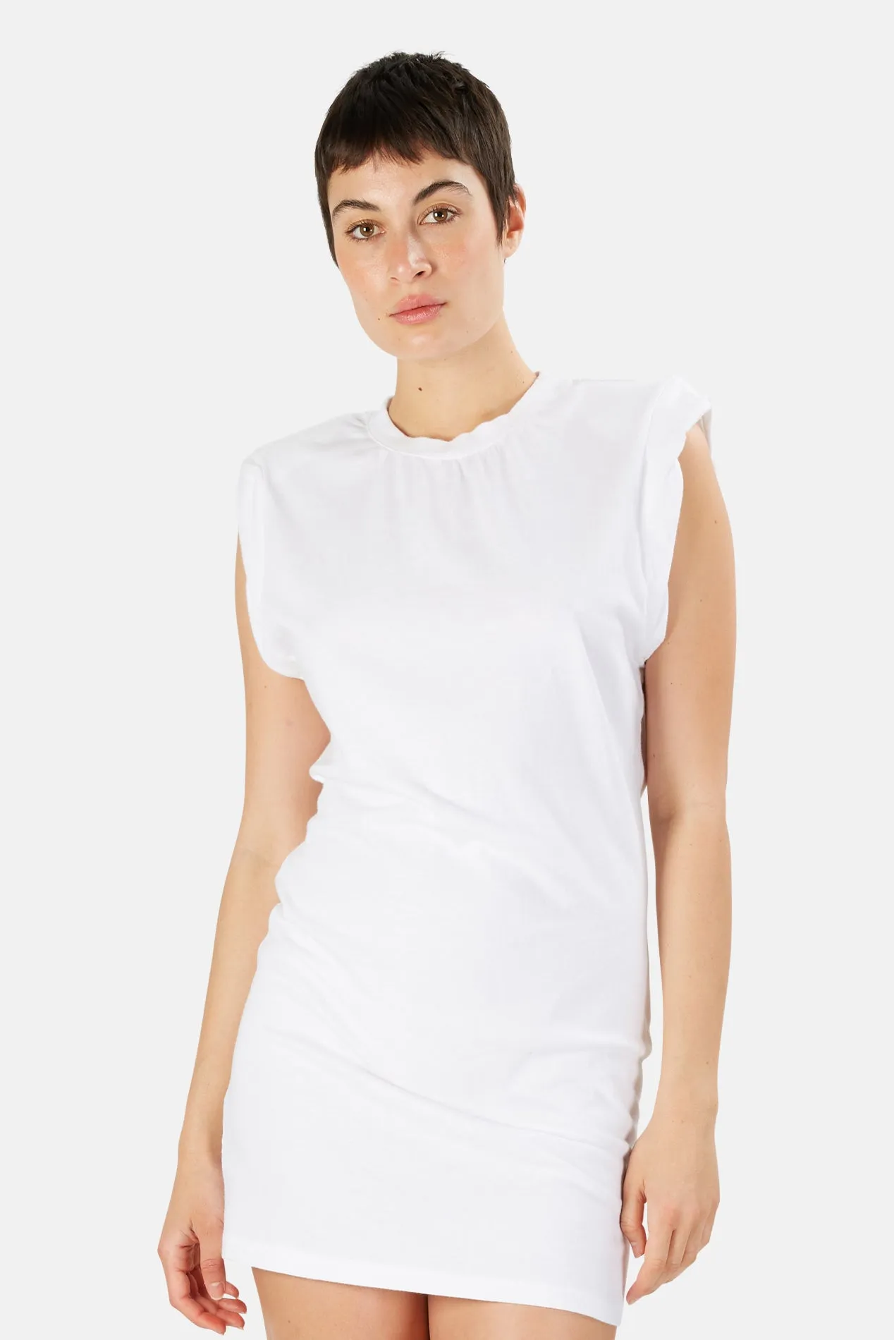 Substance Padded Muscle Dress White sold by Blue & Cream