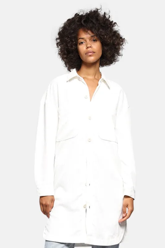 Woven Long Corduroy Shirt Jacket Lt. Shell sold by Blue & Cream