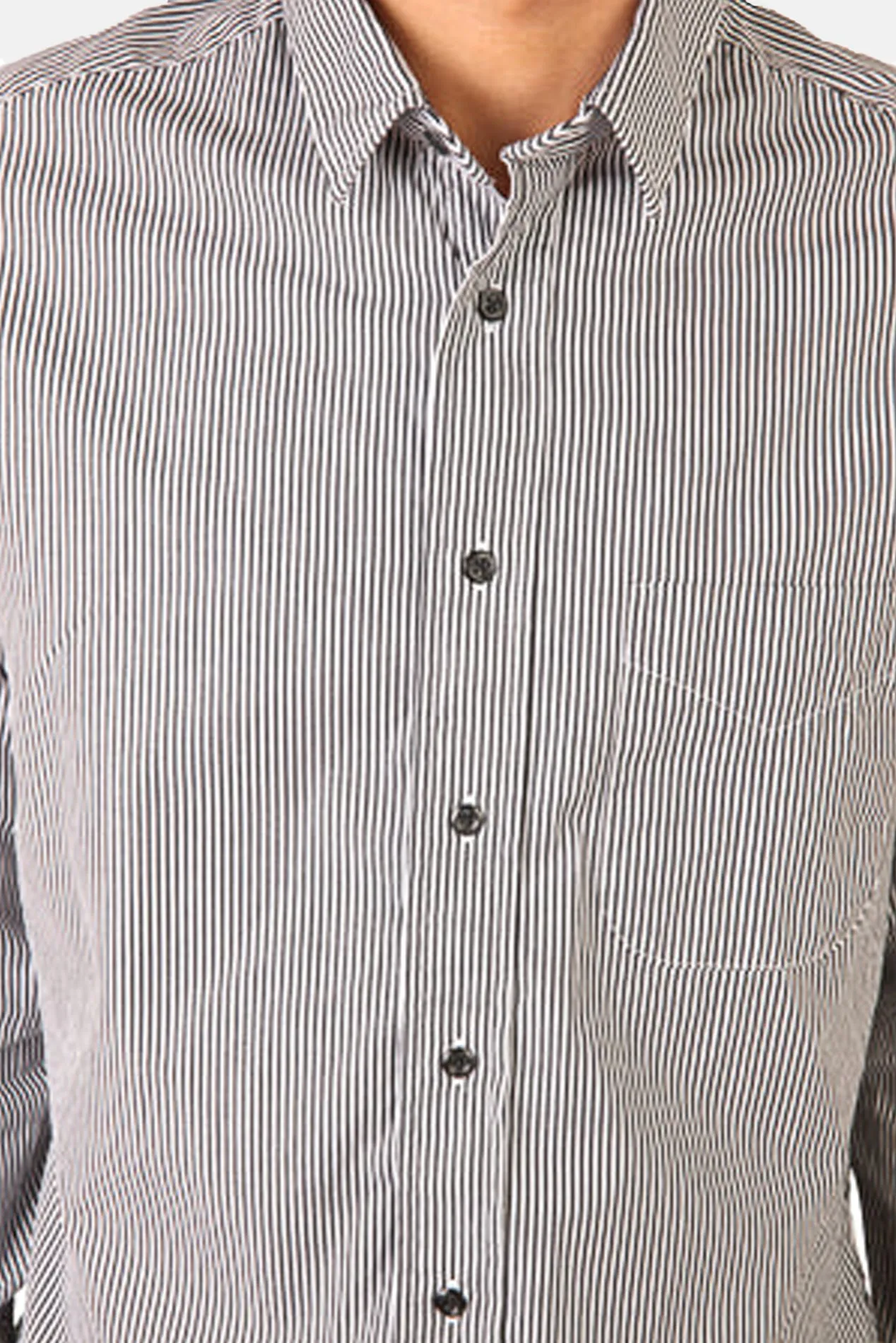 Pinpoint Shirt Black/White Stripe sold by Blue & Cream product image thumbnail 4