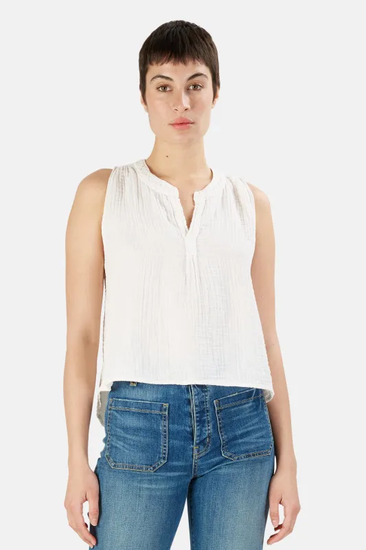 Nepore Sleeveless Top Soft White sold by Blue & Cream