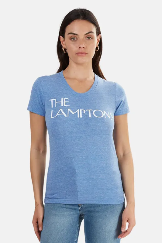 The Lamptons Crewneck Tee Heather Blue sold by Blue & Cream