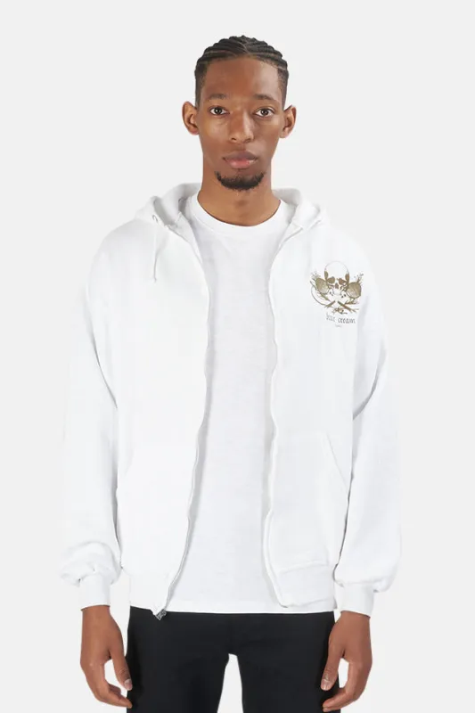 And Gold Skull Hoodie White sold by Blue & Cream
