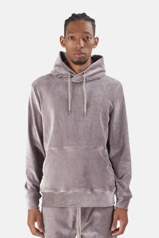 Wheelers.V Taupe Bowery Velour Cord Hoodie sold by Blue & Cream