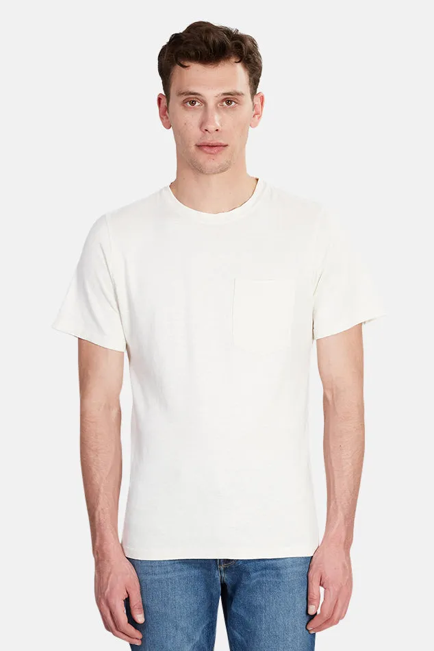 Washed White Jungmaven Baja Pocket Tee sold by Blue & Cream