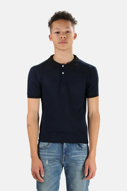 V::Room Navy Pique Polo sold by Blue & Cream