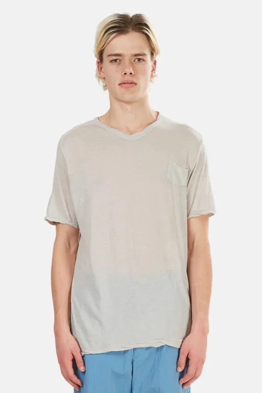 V::ROOM Light Grey Highsoft V Neck Tee sold by Blue & Cream