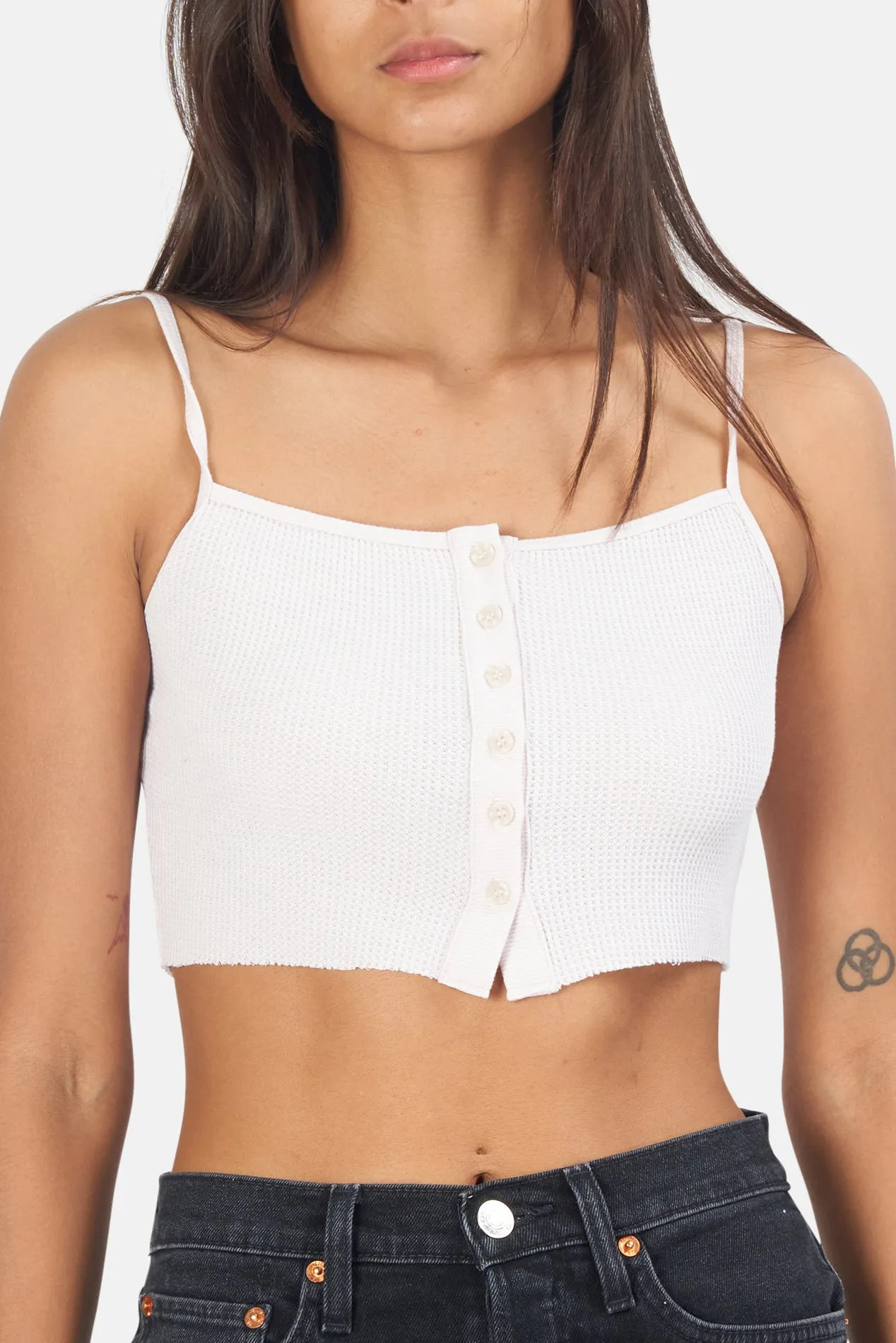 Twenty Montreal Everest Thermal Crop Tank in Heather Soft Sand sold by Blue & Cream product image thumbnail 4