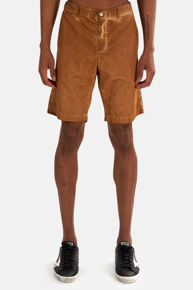 Tobacco Massimo Alba Velvet Bermuda Short sold by Blue & Cream