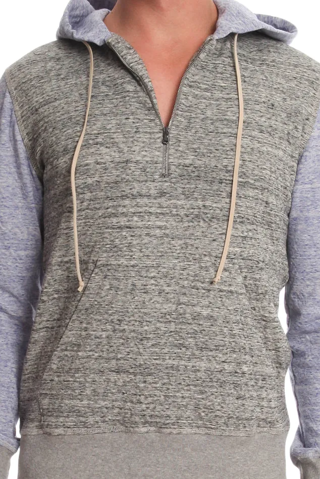 1/4 Zip Hoodie Tiger Grey/Lavender sold by Blue & Cream product image thumbnail 4