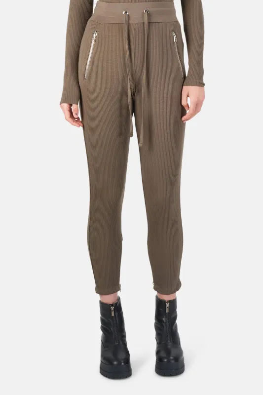 Alloy Rib Zip Pant Hazel sold by Blue & Cream
