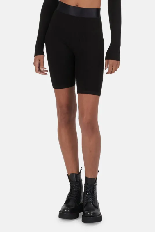 Rib Biker Short Black sold by Blue & Cream