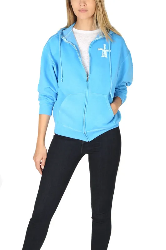 Been Here Forever Hoodie Sky sold by Blue & Cream