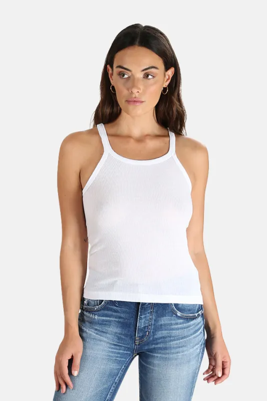 Ribbed Tank Optic White sold by Blue & Cream
