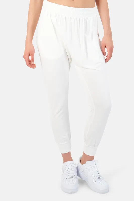 Kendall Jersey Harem Pant White sold by Blue & Cream