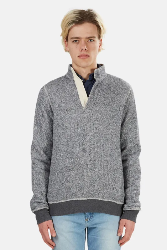 Pop Collar Pullover Navy/Charcoal sold by Blue & Cream