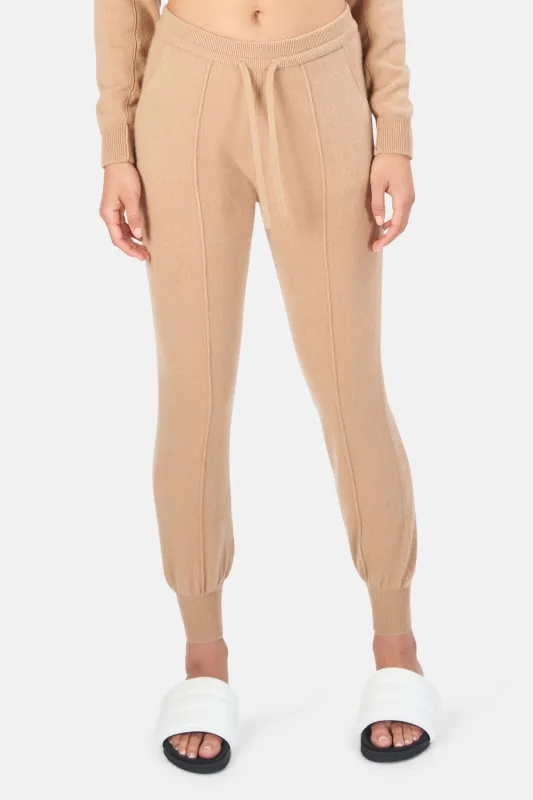 Reversed Cashmere Jogger Camel sold by Blue & Cream