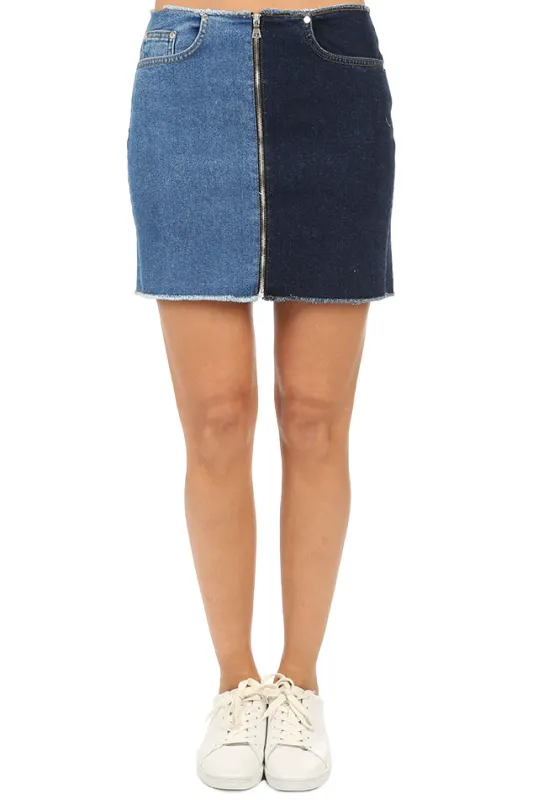 Mini Zip Skirt Mercer + Melrose sold by Blue & Cream