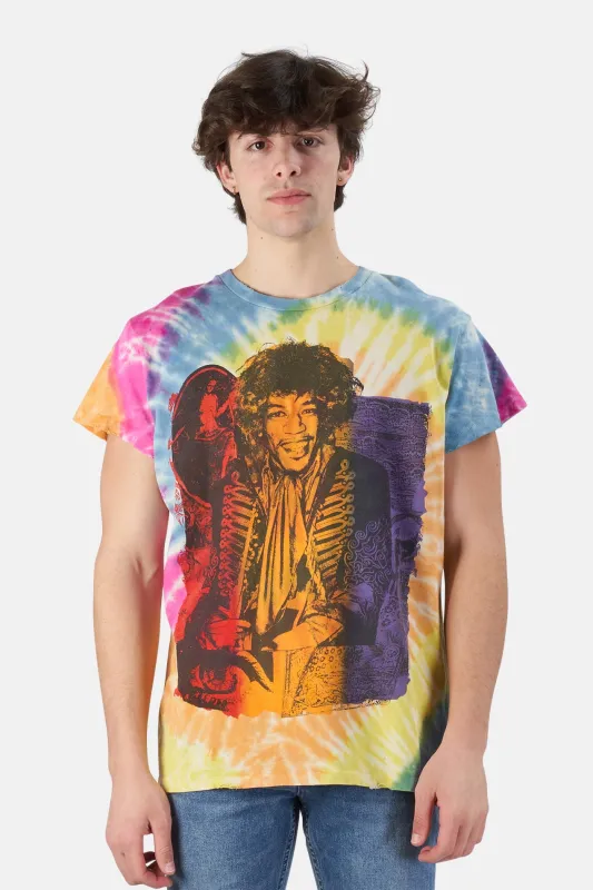 Jimi Hendrix Tee Rainbow Tie Dye sold by Blue & Cream