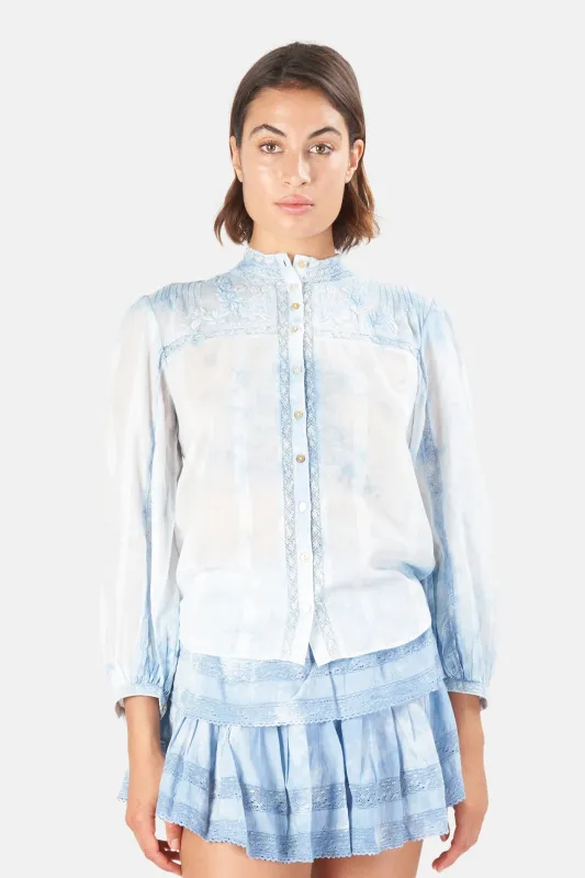 Ronda Top Pacific Indigo Hand Dye sold by Blue & Cream