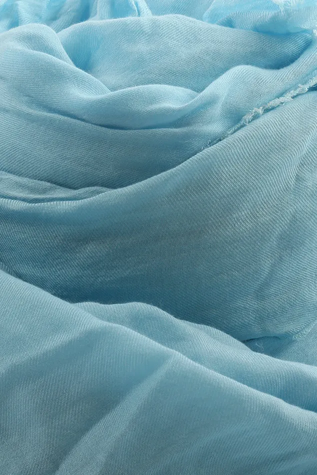 Alexander Cashmere Modal Scarf Light Turquoise Blue sold by Blue & Cream product image thumbnail 3