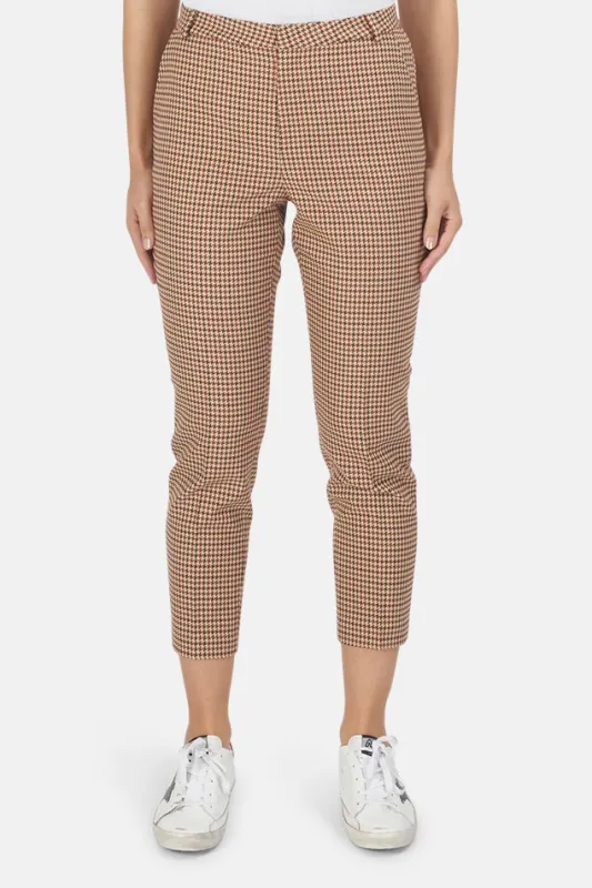 Ludivine Trouser Tan/Houndstooth sold by Blue & Cream