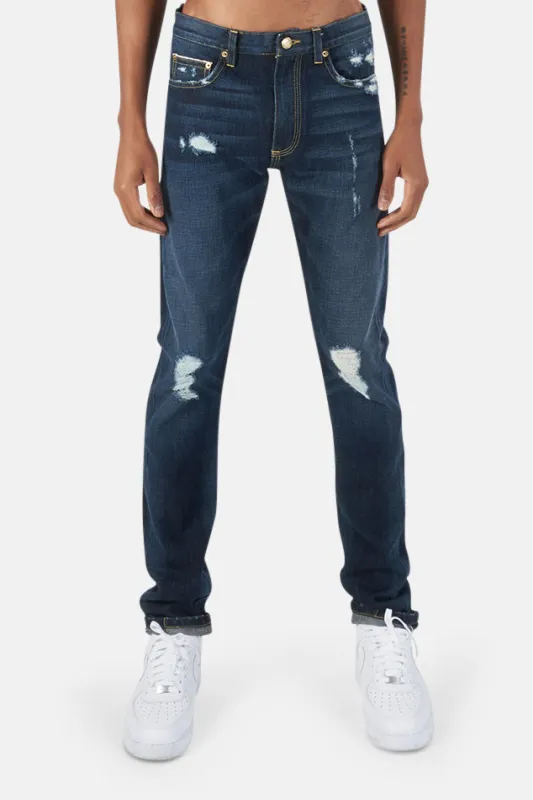 HL Distressed Denim Indigo sold by Blue & Cream