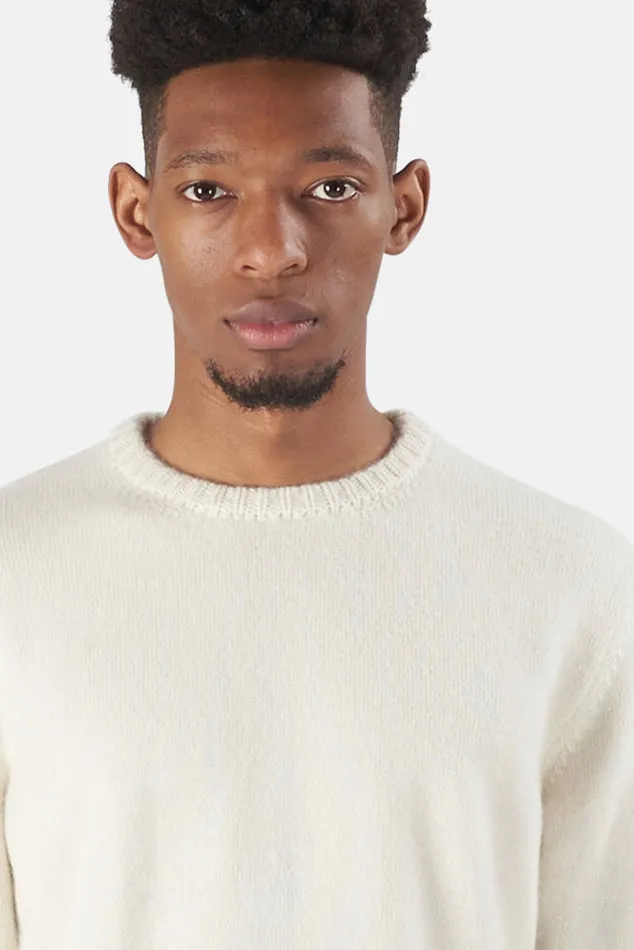 Leaf Crewneck Cashmere Sweater Cream/Navy sold by Blue & Cream product image thumbnail 3