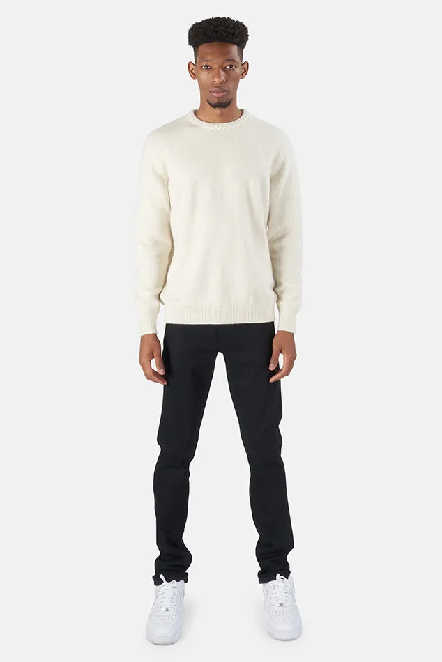 Leaf Crewneck Cashmere Sweater Cream/Navy sold by Blue & Cream product image thumbnail 4
