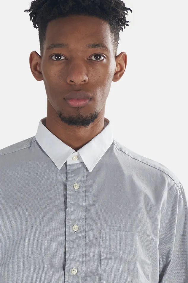 Key Collar Button Down Grey/White sold by Blue & Cream product image thumbnail 4