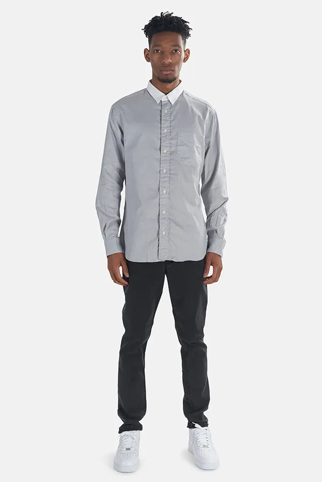 Key Collar Button Down Grey/White sold by Blue & Cream product image thumbnail 5