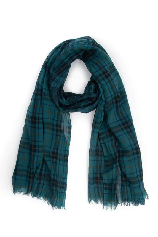 Green Lanvin Plaid Scarf sold by Blue & Cream