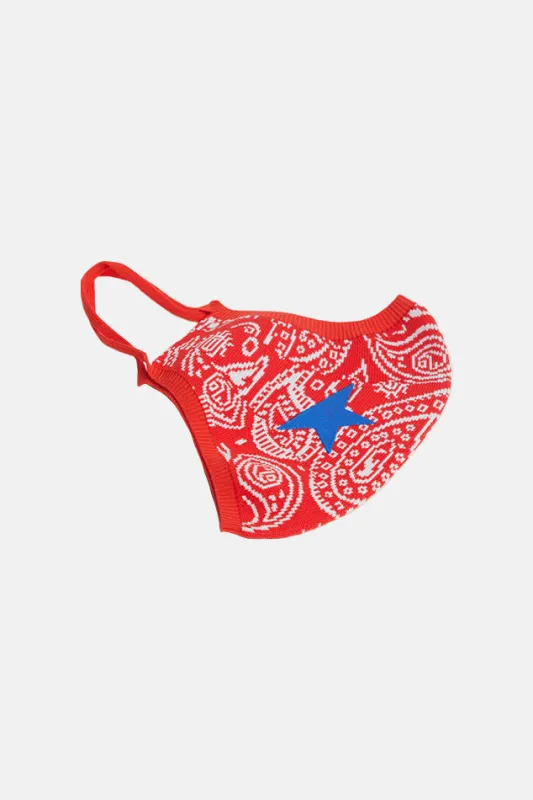 Face Mask Red Bandana Print sold by Blue & Cream