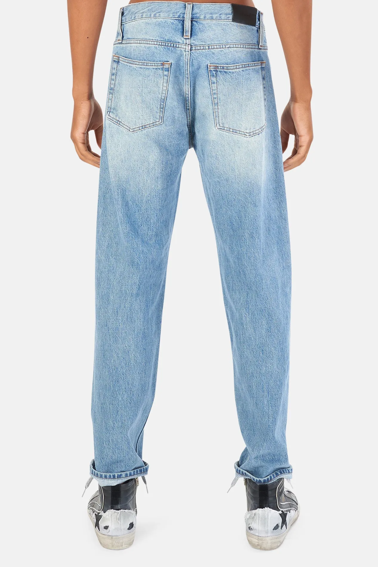 FRAME Blue Washed Selvedge Straight Fit Jeans sold by Blue & Cream product image thumbnail 3