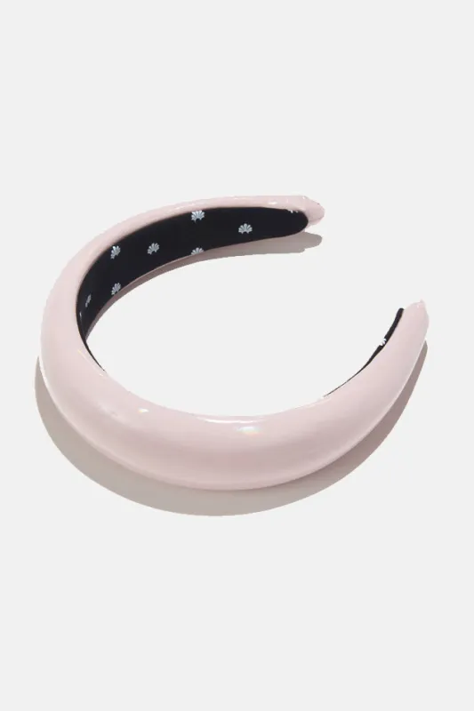Blush Gloss Lele Sadoughi Padded Gloss Headband made by Lele Sadoughi