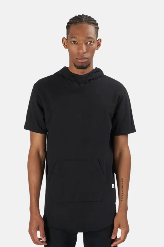 Hampton Nights Short Sleeve Hoodie Black sold by Blue & Cream