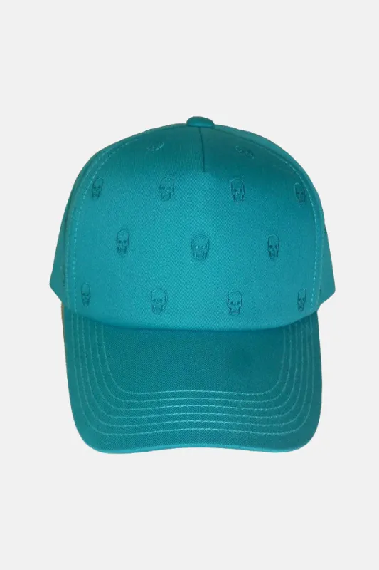 Tiny Skull Embroidered Cap Blue sold by Blue & Cream