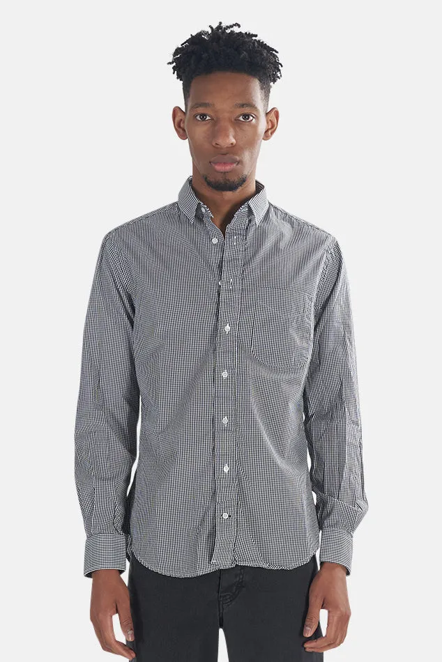 Macro Check Button Down Black/White sold by Blue & Cream