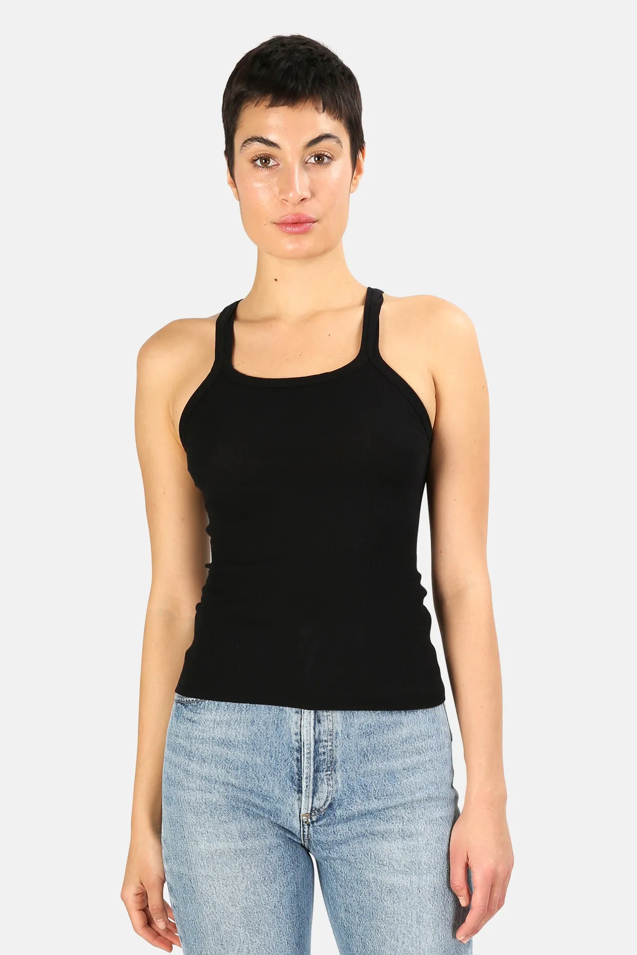 Ribbed Tank Black sold by Blue & Cream