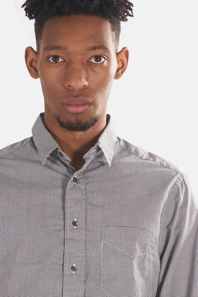 Micro Check Gingham Micro Check Button Down Black sold by Blue & Cream product image thumbnail 4