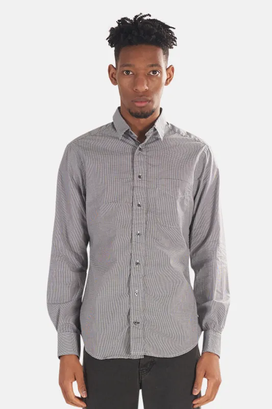 Micro Check Gingham Micro Check Button Down Black sold by Blue & Cream