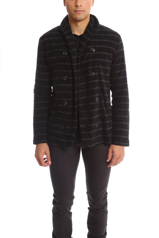 Black Biography Shawl Collar Double Breast Blazer sold by Blue & Cream