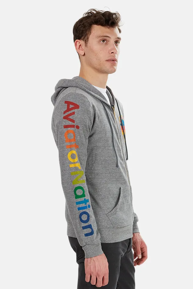 Men's Zip Hoodie Heather Grey sold by Blue & Cream product image thumbnail 2