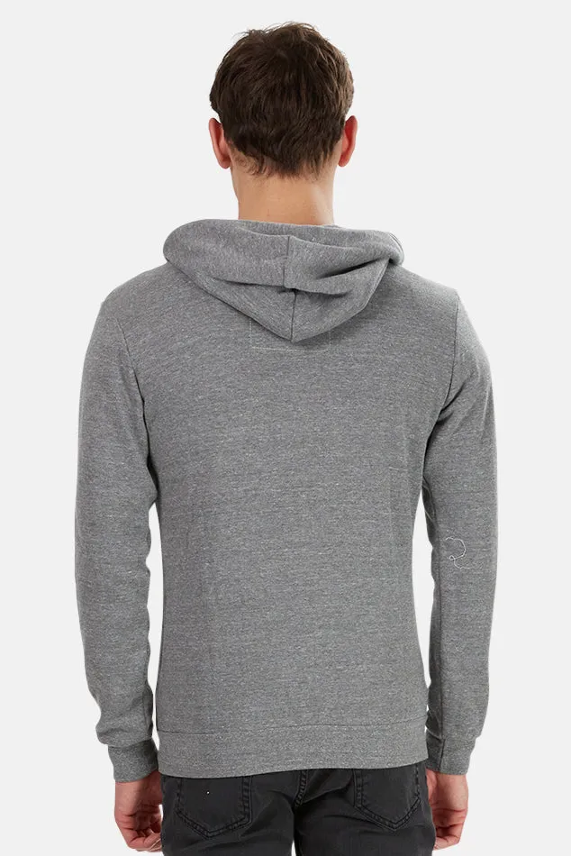 Men's Zip Hoodie Heather Grey sold by Blue & Cream product image thumbnail 3