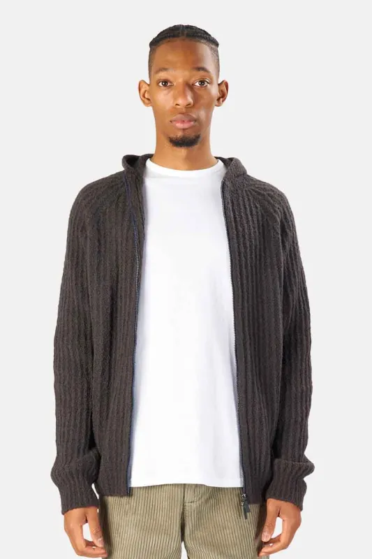 Chunky Rib Zip Hoodie Charcoal sold by Blue & Cream