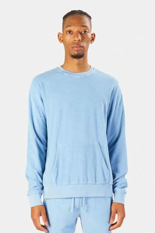 Terry Crewneck Blue sold by Blue & Cream