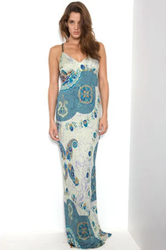 Yigal Azrouel Printed Silk Multi Gown sold by Blue & Cream